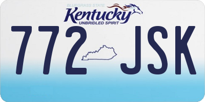 KY license plate 772JSK
