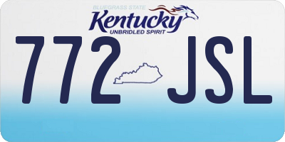 KY license plate 772JSL