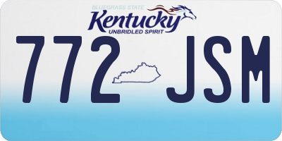 KY license plate 772JSM