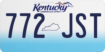 KY license plate 772JST
