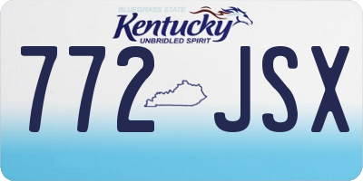 KY license plate 772JSX