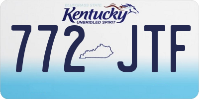 KY license plate 772JTF