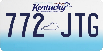 KY license plate 772JTG