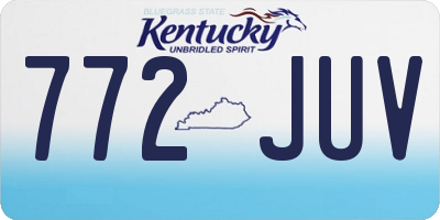 KY license plate 772JUV