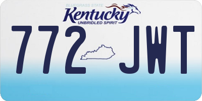 KY license plate 772JWT