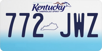 KY license plate 772JWZ