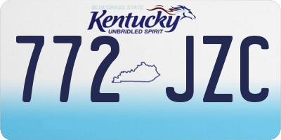 KY license plate 772JZC