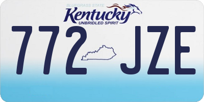 KY license plate 772JZE