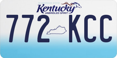KY license plate 772KCC