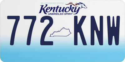 KY license plate 772KNW