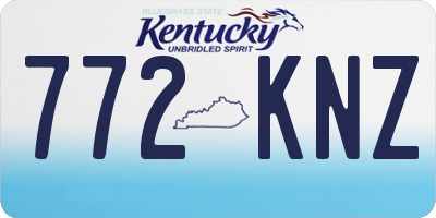 KY license plate 772KNZ