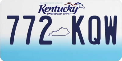 KY license plate 772KQW
