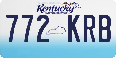 KY license plate 772KRB