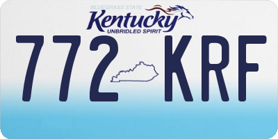 KY license plate 772KRF