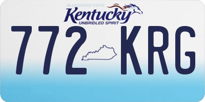 KY license plate 772KRG