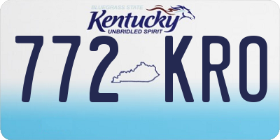 KY license plate 772KRO