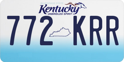 KY license plate 772KRR
