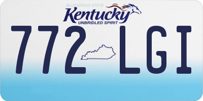 KY license plate 772LGI