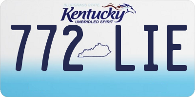 KY license plate 772LIE
