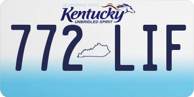 KY license plate 772LIF