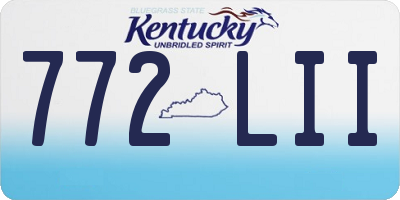 KY license plate 772LII