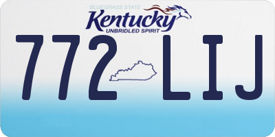 KY license plate 772LIJ