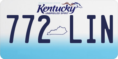 KY license plate 772LIN