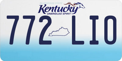 KY license plate 772LIO