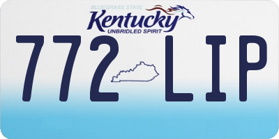 KY license plate 772LIP