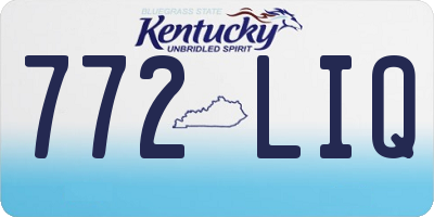 KY license plate 772LIQ