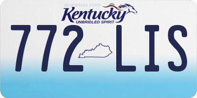 KY license plate 772LIS