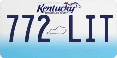 KY license plate 772LIT