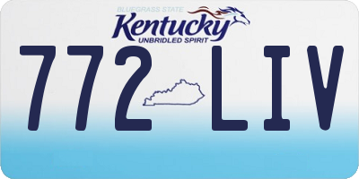 KY license plate 772LIV