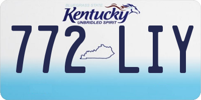 KY license plate 772LIY