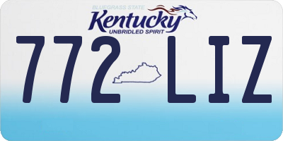 KY license plate 772LIZ