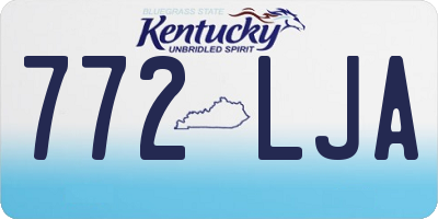 KY license plate 772LJA