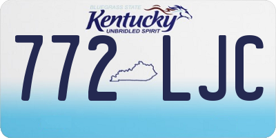KY license plate 772LJC