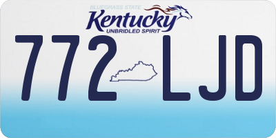 KY license plate 772LJD
