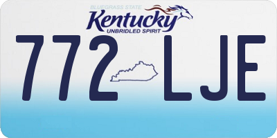 KY license plate 772LJE
