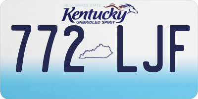 KY license plate 772LJF