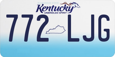 KY license plate 772LJG