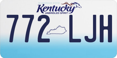 KY license plate 772LJH