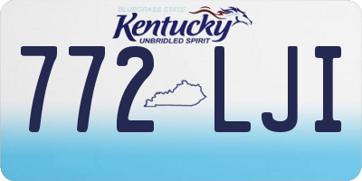 KY license plate 772LJI