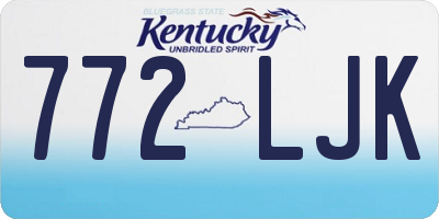 KY license plate 772LJK