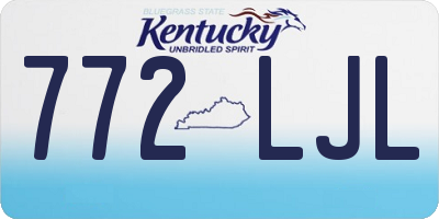 KY license plate 772LJL