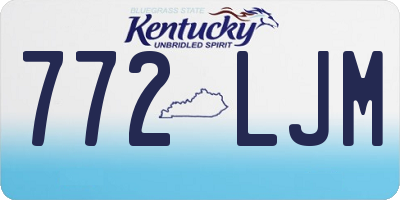KY license plate 772LJM