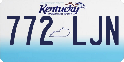 KY license plate 772LJN