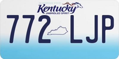 KY license plate 772LJP