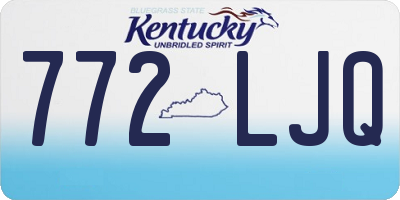 KY license plate 772LJQ