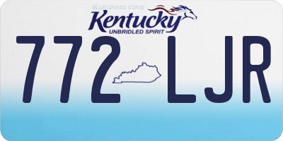 KY license plate 772LJR